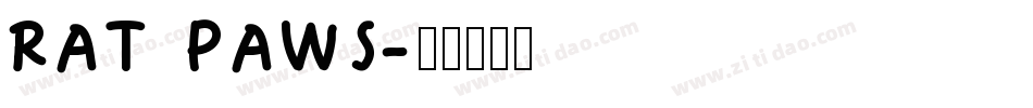 Rat Paws字体转换